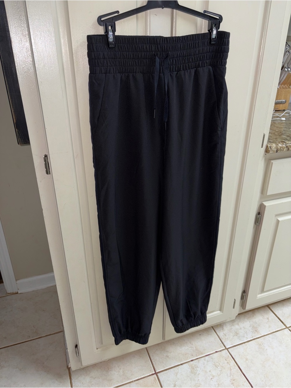SPANX On the Move Black Drawstring Jogger Pants
